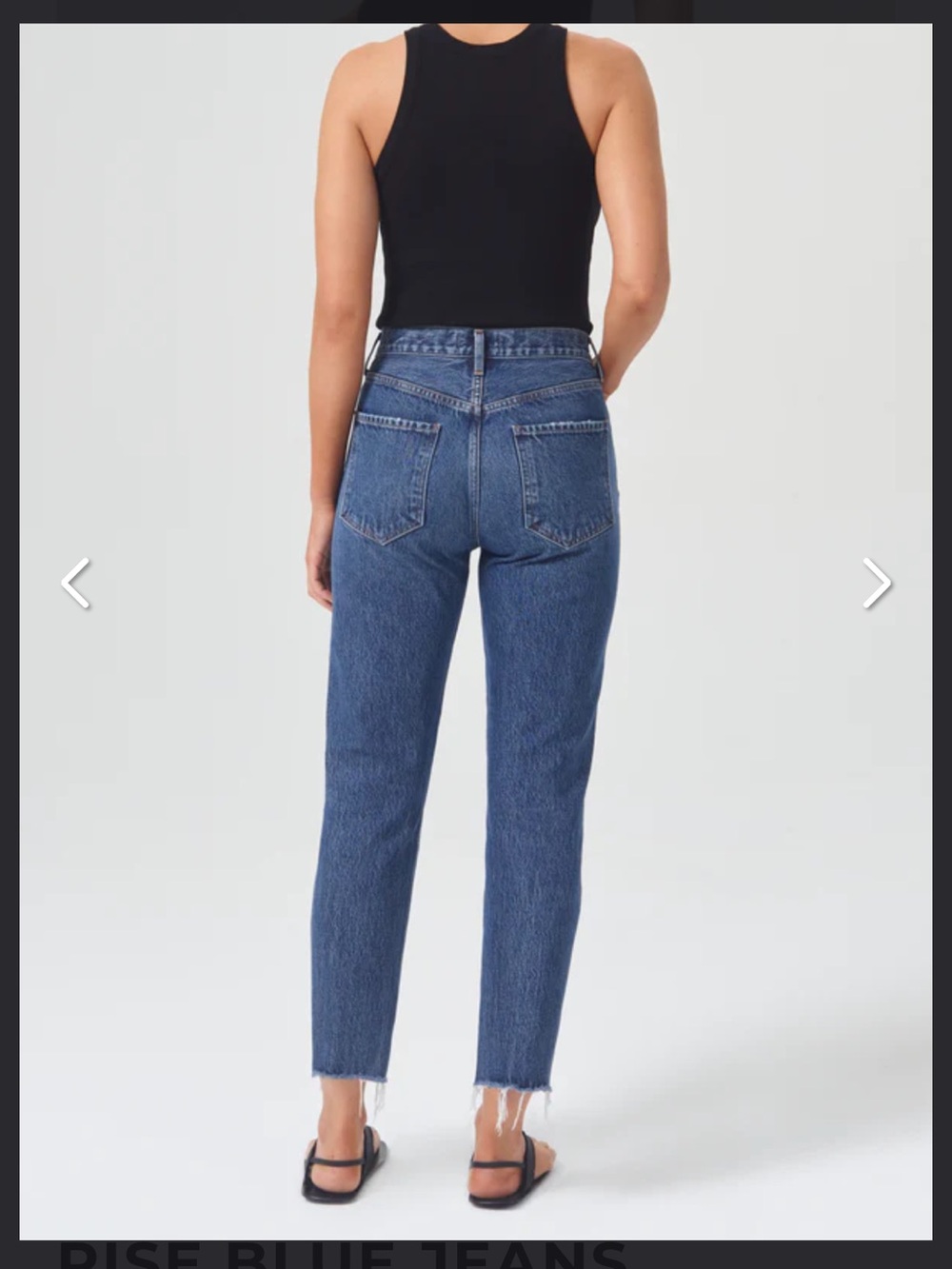 Agolde Jeans Sz 29 Riley High Rise Straight Button Fly Ankle Crop Organic Fray - Picture 3 of 10